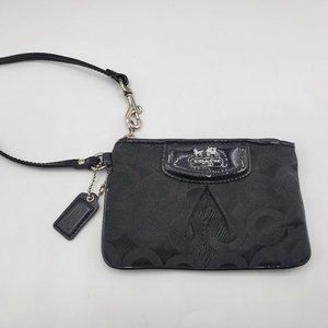 COACH PATENT LEATHER TRIMMED WRISTLET